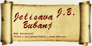 Jelisava Bubanj vizit kartica